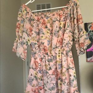pink floral dress